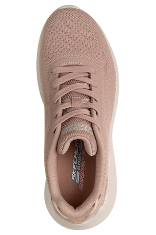 Sneakers bianche in tessuto lavabili in lavatrice Skechers Bobs Squad Waves Current Look