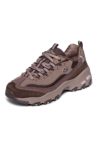 Braune Skechers D'Lites Modern Classic Sneaker