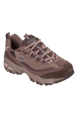 Braune Skechers D'Lites Modern Classic Sneaker