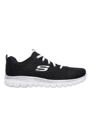 Sneakers nere e bianche lavabili in lavatrice Skechers Graceful Get Connected