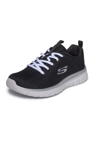 Sneakers nere e bianche lavabili in lavatrice Skechers Graceful Get Connected