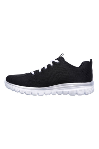 Sneakers nere e bianche lavabili in lavatrice Skechers Graceful Get Connected