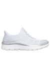 Sneakers bianche lavabili in lavatrice Skechers Summits Plus Soft Luster