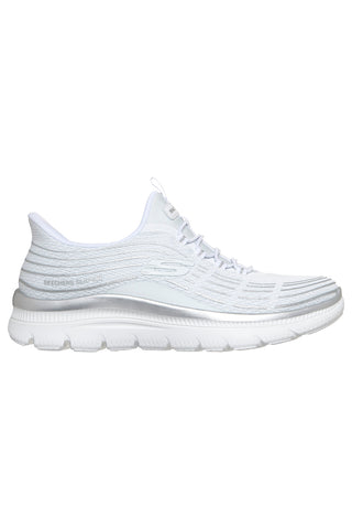 Sneakers bianche lavabili in lavatrice Skechers Summits Plus Soft Luster