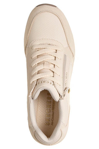Sneakers beige con zip laterale Skechers Billion Flex Luxe Up