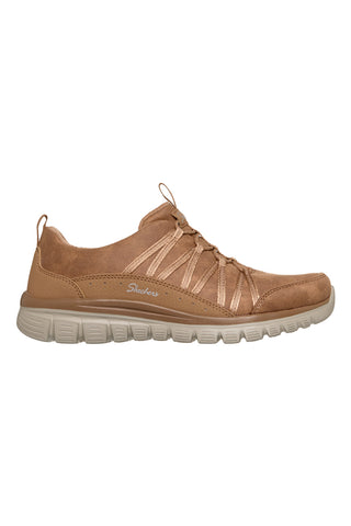 Sneakers nocciola lavabili in lavatrice Skechers Graceful Cozy Hug