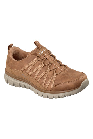 Sneakers nocciola lavabili in lavatrice Skechers Graceful Cozy Hug