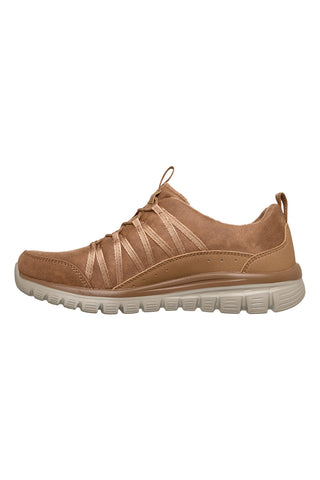 Sneakers nocciola lavabili in lavatrice Skechers Graceful Cozy Hug