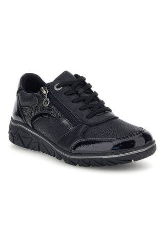 Sneakers nere con inserti in effetto vernice zip e pianta larga Relife 1298068872680101F