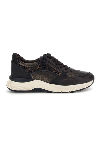 Sneakers Marroni con inserto laminato zip e sottopiede in pelle Relife 68872580711