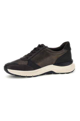 Sneakers Marroni con inserto laminato zip e sottopiede in pelle Relife 68872580711