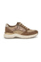Sneakers tortora con inserto in fantasia pitonata zip e sottopiede in pelle Relife 68872580711