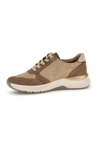 Sneakers tortora con inserto in fantasia pitonata zip e sottopiede in pelle Relife 68872580711