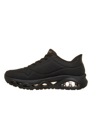 Schwarze Slip-On-Sneaker Skechers Uno Glide-Step Glide On Air