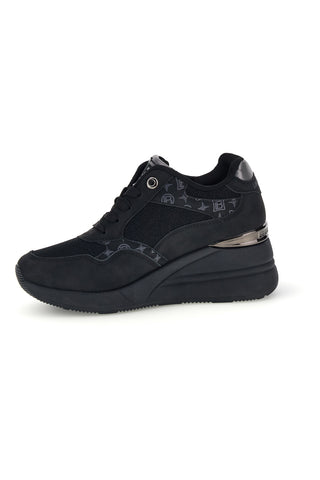 Schwarze Sneaker mit erhöhtem Absatz von Laura Biagiotti 9840