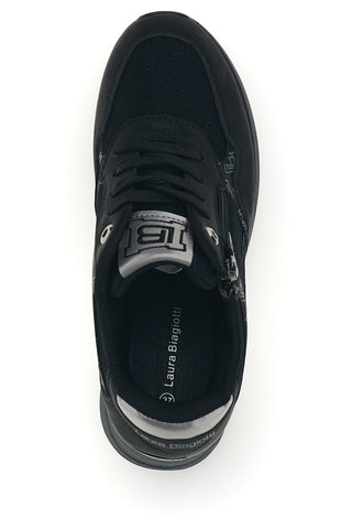 Schwarze Sneaker mit erhöhtem Absatz von Laura Biagiotti 9840