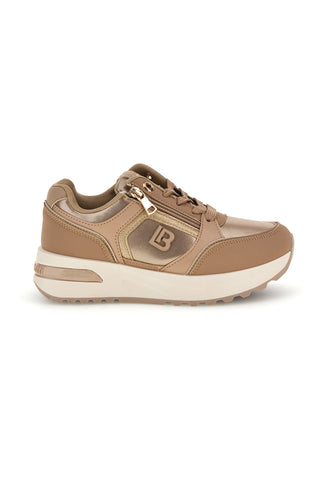 Kamelbraune Sneaker mit Plateausohle von Laura Biagiotti, Modell 9813