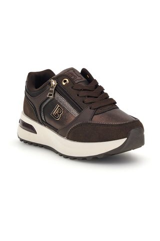 Braune Sneaker mit Plateau-Sohle von Laura Biagiotti, Modell 9813
