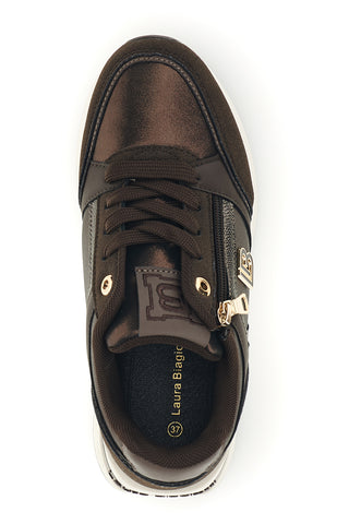 Braune Sneaker mit Plateau-Sohle von Laura Biagiotti, Modell 9813