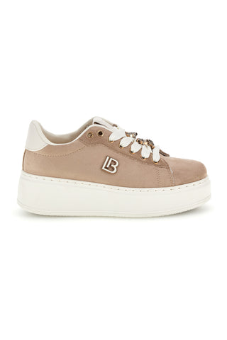 Beigefarbene Sneaker mit Plateau-Sohle von Laura Biagiotti 9820