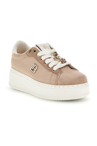 Beigefarbene Sneaker mit Plateau-Sohle von Laura Biagiotti 9820