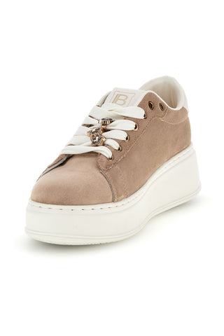 Beigefarbene Sneaker mit Plateau-Sohle von Laura Biagiotti 9820