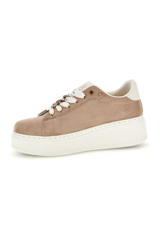 Beigefarbene Sneaker mit Plateau-Sohle von Laura Biagiotti 9820