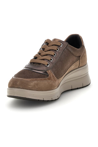 Scarpe marroni con inserti in pelle e lacci Imac 205710715217