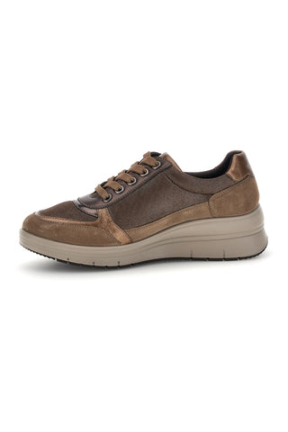 Scarpe marroni con inserti in pelle e lacci Imac 205710715217