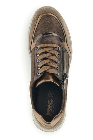 Scarpe marroni con inserti in pelle e lacci Imac 205710715217