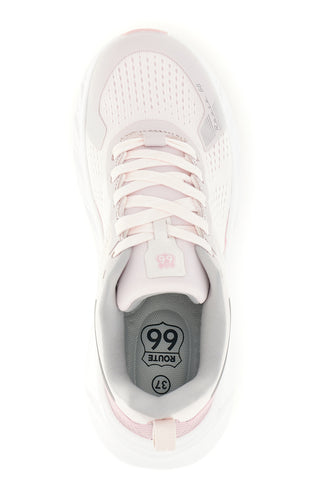 Rosa Sneaker mit Lochmuster und hohem Profil, Route 66 RO51811D