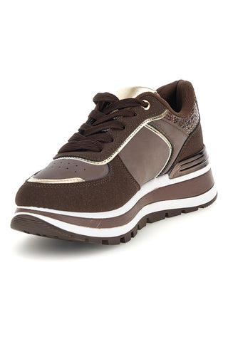 Braune Schuhe mit Metallic-Akzenten „First Lady“ GB2018