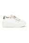 Scarpe bianche platform con dettagli dorati First lady GB2019