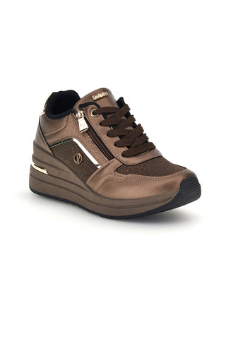 Braune Sneaker mit erhöhtem Profil von Inblu 511 IN