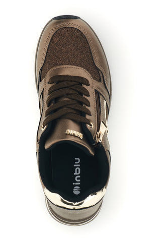 Braune Sneaker mit erhöhtem Profil von Inblu 511 IN