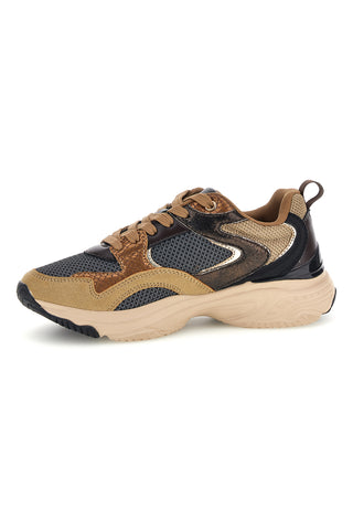 Sneakers beige con inserti in mesh e suola chunky Pittarello capsule 8W25926