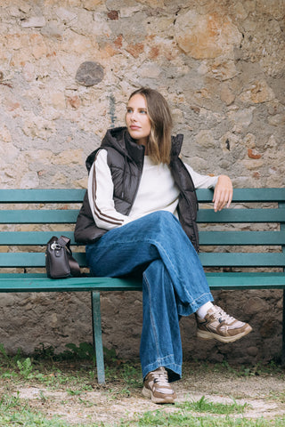 Sneakers marroni in rete con inserti effetto metallizzato Pittarello Capsule 8W25587