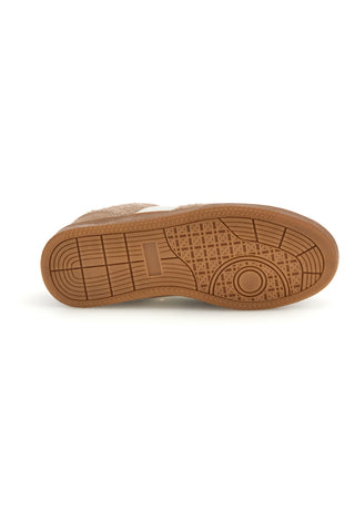 Sneakers taupe effetto teddy con banda bianca The first BK26WTZ8