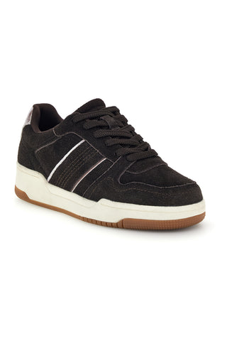 Braune Sneaker in Wildlederoptik mit metallischen Akzenten – Pittarello Capsule TW26W2519605