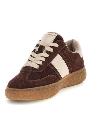 Sneakers testa di moro effetto scamosciate con banda laterale Pittarello capsule TW26W5816801