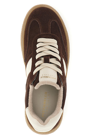 Sneakers testa di moro effetto scamosciate con banda laterale Pittarello capsule TW26W5816801