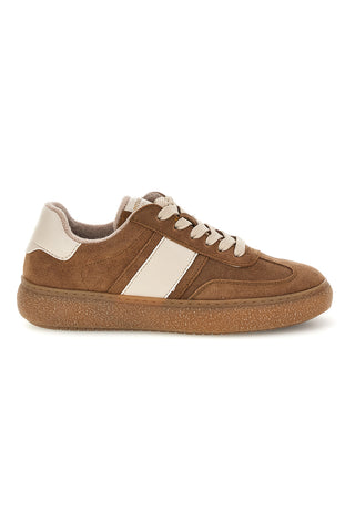 Sneakers marroni effetto scamosciate con banda laterale Pittarello capsule TW26W5816801