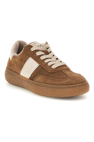 Sneakers marroni effetto scamosciate con banda laterale Pittarello capsule TW26W5816801