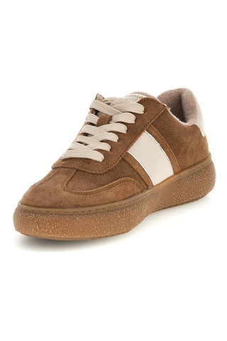 Sneakers marroni effetto scamosciate con banda laterale Pittarello capsule TW26W5816801