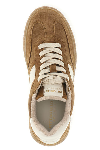 Sneakers marroni effetto scamosciate con banda laterale Pittarello capsule TW26W5816801