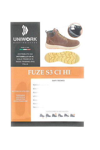 Scarponcino Antinfortunistica Uniwork FUZE S3 CI HI