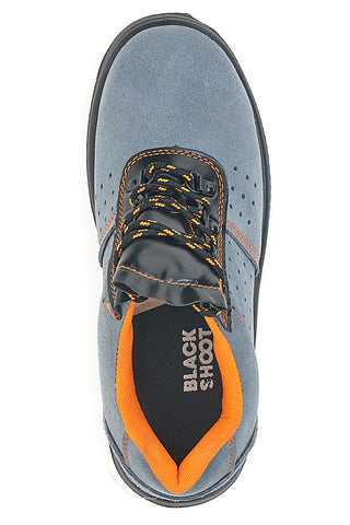 Graue und orangefarbene Sicherheitsschuhe BLACK SHOOT 399 S1P SRC