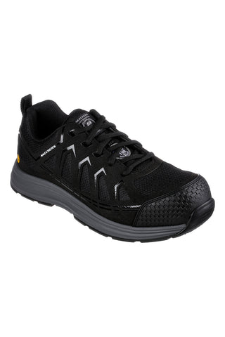 Scarpe Antinfortunistiche Nere Skechers Work: Malad II Comp Toe S1 P SRA ESD