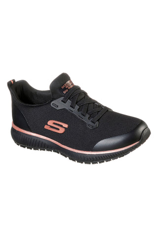 Skechers Work: Squad SR Arbeitsschuhe in Schwarz und Pink