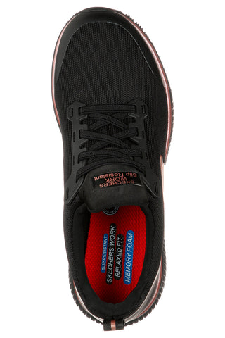 Skechers Work: Squad SR Arbeitsschuhe in Schwarz und Pink